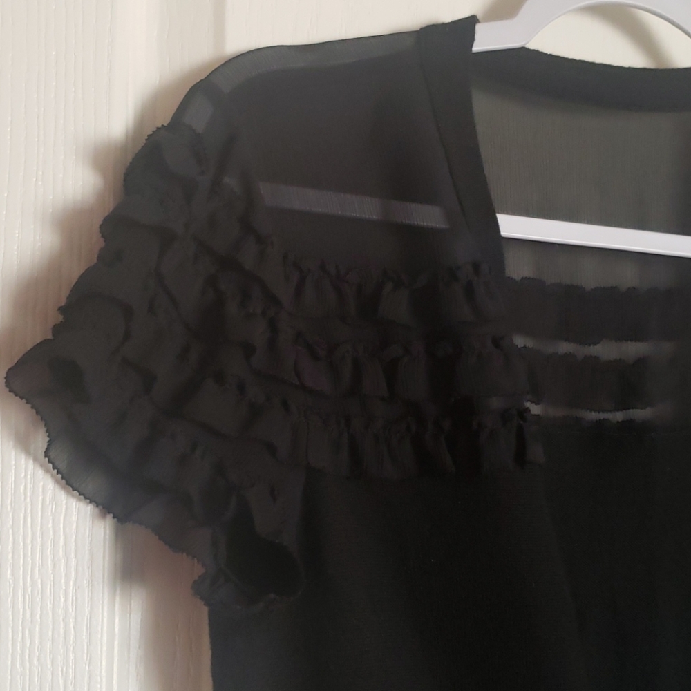 Loft black ruffled shrug - Picture 3 of 5
